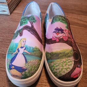 Alice in Wonderland deck shoes women's size 8